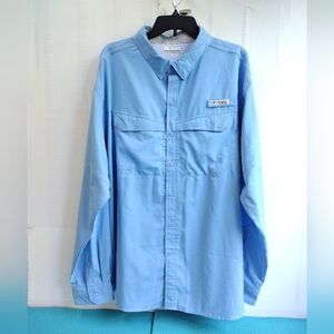 Columbia Sportwear Omni-Shade Men's Blue Shirt Lightweight 2X